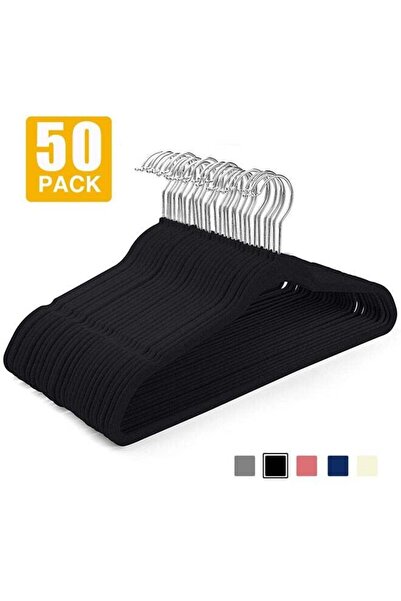 Generic 50 Piece Flocking Non-Marking Non-Slip Hangers For Household Hanging ...