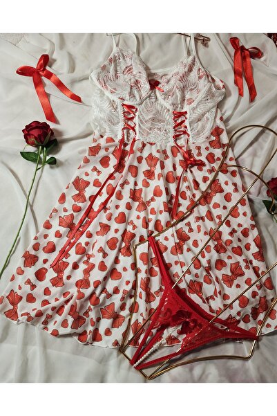 G&H UNDERWEAR Pearl String Thong Panties and Nightgown New Year Christmas Gift