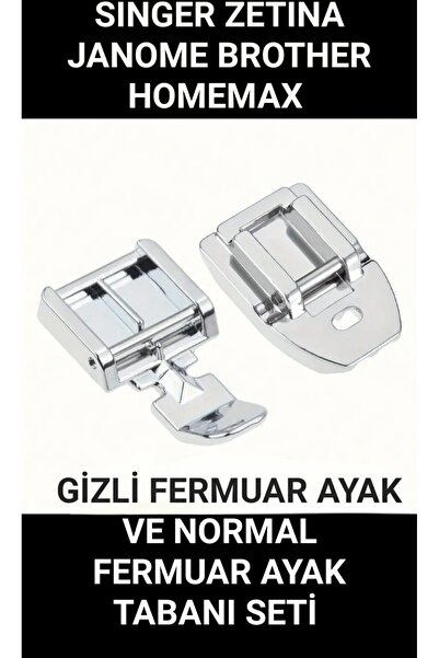 Swart Singer Zetina Janome Normal fermuar(sağ-sol) ve Gizli fermuar ayak taba...