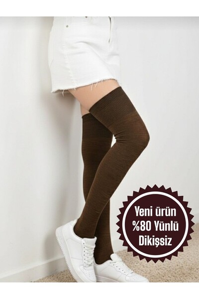 Algitsin O L A Over-The-Knee Socks+Wool+ Stitch-Free +Flexible+ Transitional