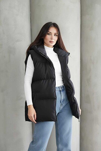 MontClup Women's Black Puffer Vest Comfortable