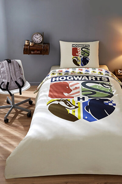 Özdilek Harry Potter Hogwarts Single Licensed Elastic Children's Duvet Cover Set