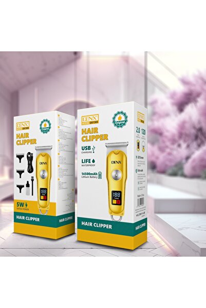 Denx Hair clipper and trimmer, premium stainless steel blade, one-button switch, model DX1303