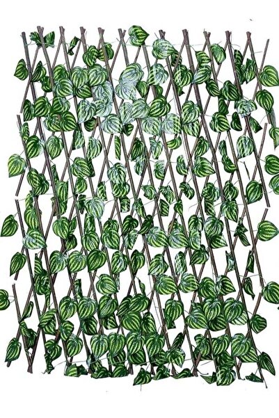 BLOOMING TIME سياج من الخيزران مع خضراوات صناعية خضراء