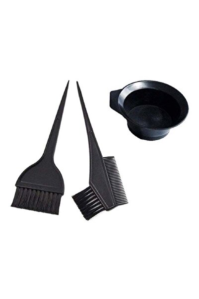 CYTHERIA 3-Piece Professional Salon Hair Dyeing Kit Black 20x6x6centimeter