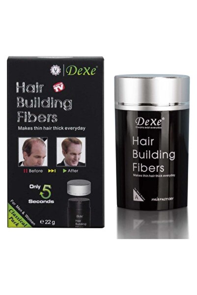 Dexe ألياف بناء الشعر باللون الأسود 22 جرام