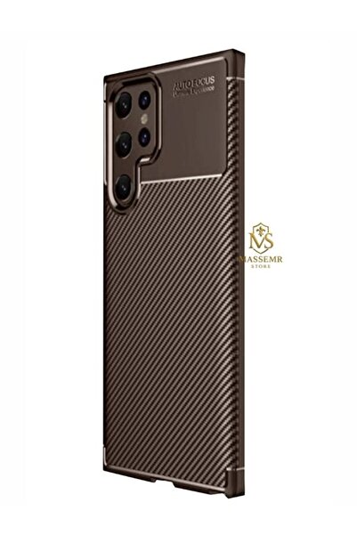 Massemr Premium Carbon Silicone Auto Focus Compatible Lens Protection Shock Absorption Case for Samsung Galaxy S25 Ultra