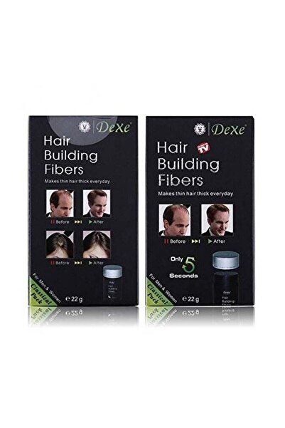 Dexe Hair Building Fibers Black 22grams (2pcs)