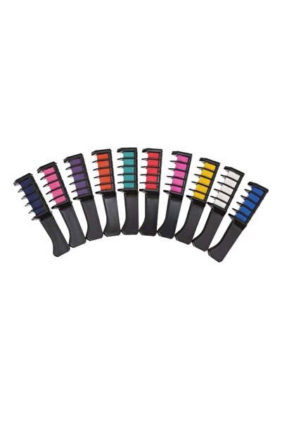 Kalolary مجموعة أمشاط طباشير تلوين الشعر المؤقتة، مكونة من 10 قطع، متعددة الأ...