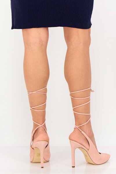 Nine West Women WNTALON Lace Up Tie Pumps, Pink