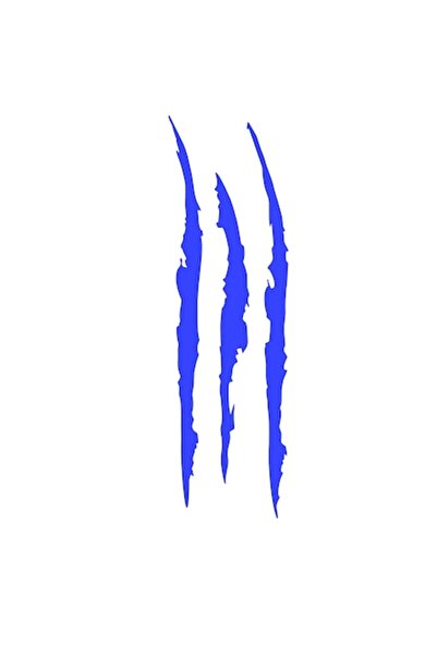 Oracal 651 Car Sticker, Monster Claw, Waterproof, 40 x 12 cm, blue