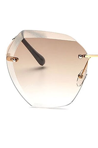 Generic Polygonal Irregular Large Frame Sunglasses