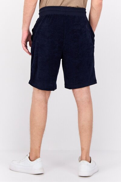 Threadbare Men Regular Fit Solid Drawstring Shorts, Navy