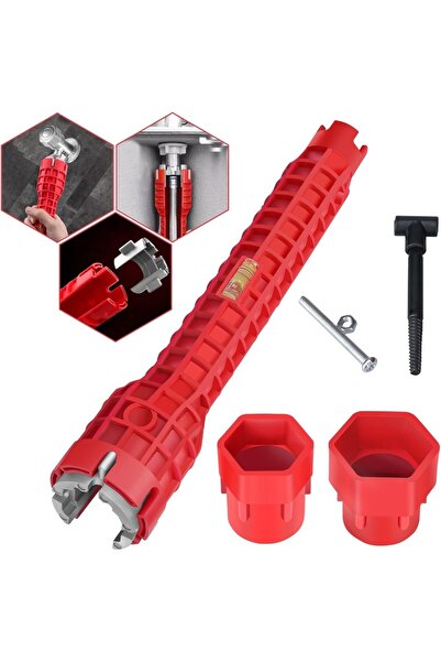 OEM Cheie 8 in 1 rosie din plastic rezistent, capete interschimbabile, pasion...