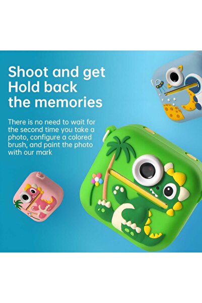 VALA ® P9 Astronaut Kids Instant Print Camera, Dual 48MP, 2.4" LCD, Light Blue