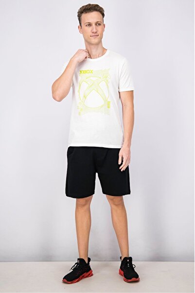 DIFUZED Men Crew Neck Short Sleeves Graphic T-shirt, White