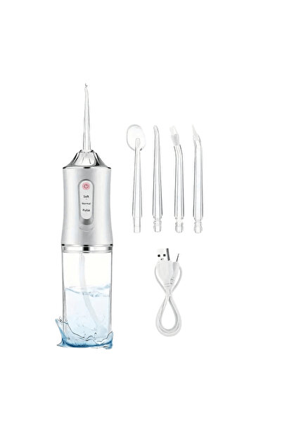 OferteTop Oral Water Jet Cleaner, 4 Nozzles, Adjustable Pressure and USB Charging