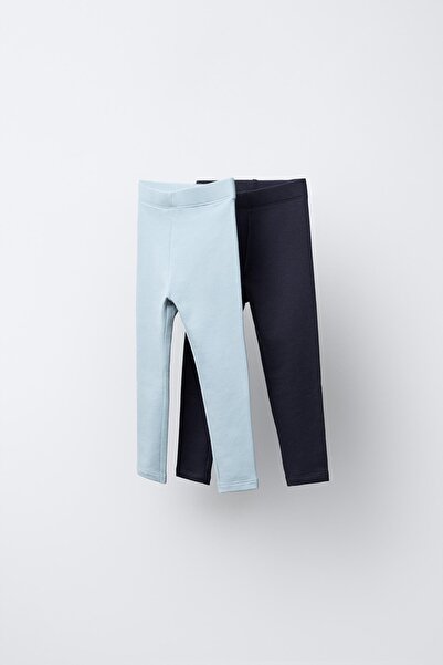 Magu Σετ κοριτσίστικα βαμβακερά κολάν 2 τεμαχίων – γαλάζιο & μπλε ναυτικό, ελαστική άνετη εφαρμογή