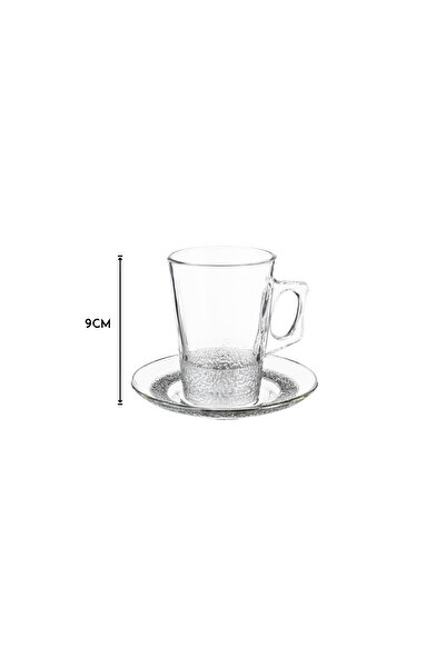 Dania ❄️🤍 Luxury White Iced Glass Tea and Coffee Set – 18 Pieces – 145ml 🤍❄️