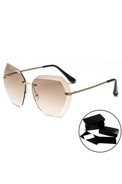 Generic Polygonal Irregular Large Frame Sunglasses