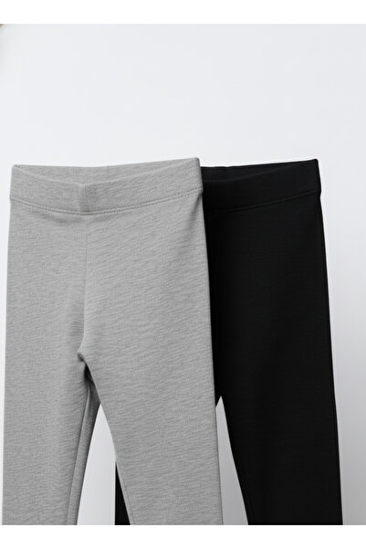 Magu Σετ κολάν από βαμβακερό κοριτσίστικο 2 τεμάχια – Γκρι & Μαύρο, ελαστικό άνετο κορμάκι