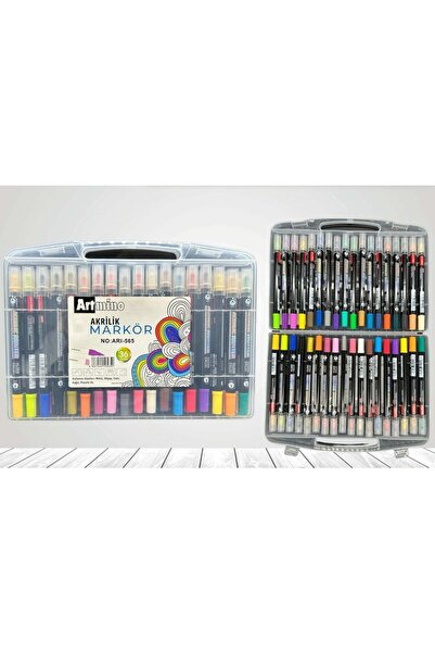 Artmino 12/24/36 Colors Optional Dual Tip Acrylic Marker Pen Set - with Plastic Bag