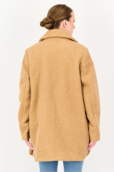 Anne Klein Women Textured Softshell Jacket, Beige