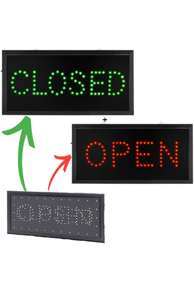 OEM Afisaj Close / Open, 220W, buton schimbare afisaj, 26x50.5 cm, prindere c...