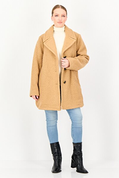 Anne Klein Women Textured Softshell Jacket, Beige