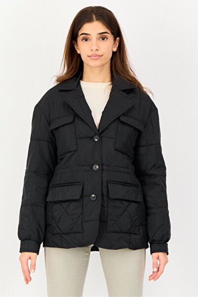 Andrew Marc Women Quilted Puffer Jacket, Black