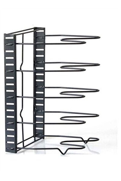 BLOOMING TIME رف منظم لأواني المطبخ وأغطيتها، مع حجرات قابلة للتوسيع والتعديل