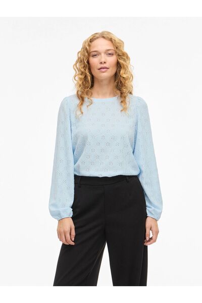 VILA Oberteil mit langen Ärmeln VIASTA Rundhals