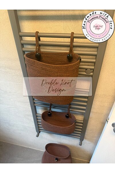 DOUBLE KNOT DESİGN 3lü Organizer Tress Çok Amaçlı Düzenleyici Sepet Havlupan ...