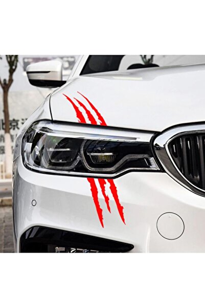 Oracal 651 Car Sticker, Monster Claw, Waterproof, 40 x 12 cm, red