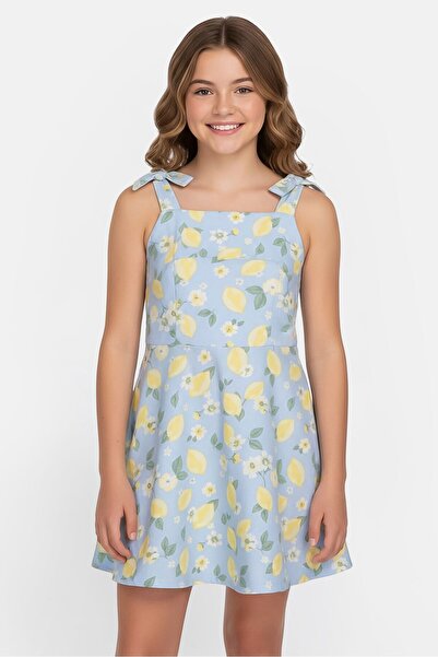 Draper James فستان بناتي مطبوع بالكامل، قطعتين، متعدد الألوان