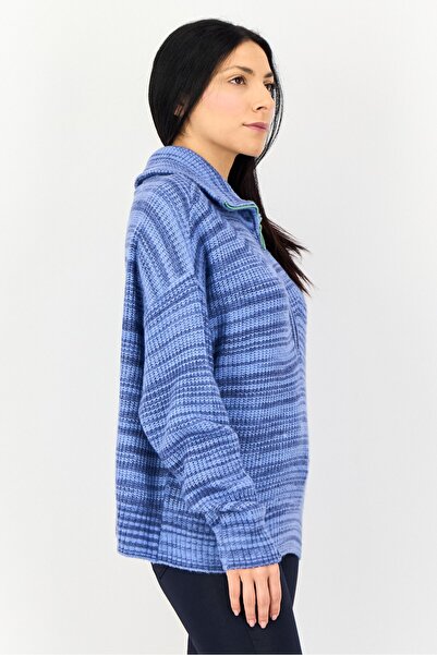 aerie Women Turtle Neck Knitted Sweater, Multicolor