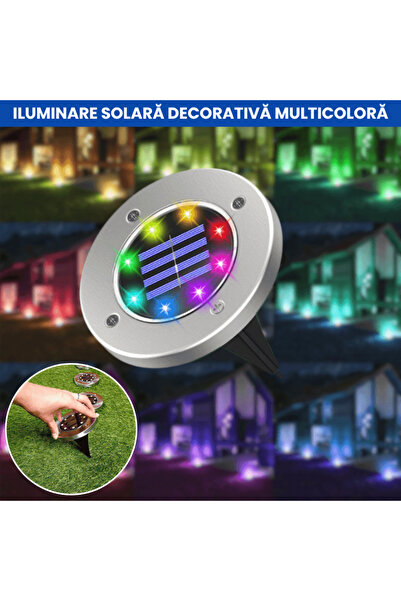 OferteTop Set of 4 Warm White LED Solar Garden Lights, Waterproof and Cordless