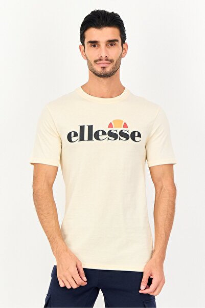 Ellesse Men Sportswear Fit Short Sleeve Outdoor T-Shirt, Cream