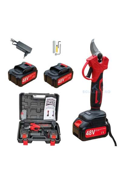 Campion Motoyama CMP 1728 Foarfecă de grădină electrică fără fir 48V (2×8Ah),...