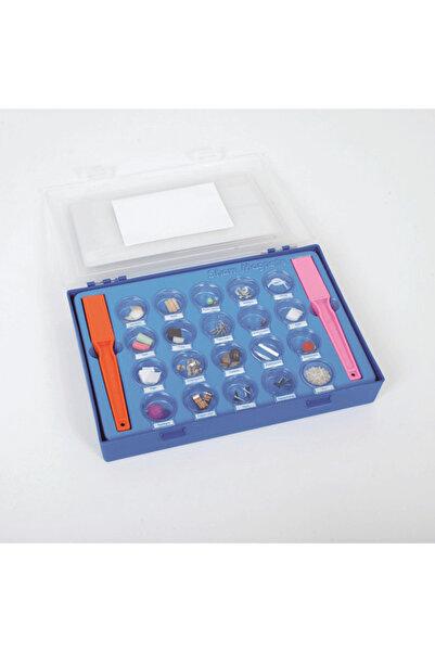 TickiT Kit Testare Materiale Magnetice, 20 Obiecte + 2 Baghete Magnetice, in Cutie Depozitare