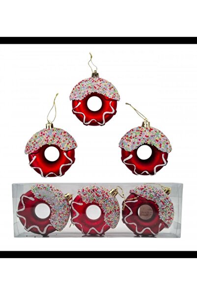 Bravo Hangable Christmas New Year Tree Ornament Donut 8cm Christmas New Year Ornaments Donuts