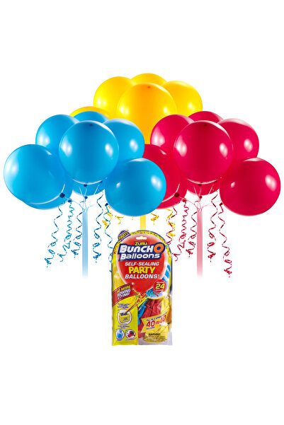 Bunch O Balloons - Set baloane de petrecere si rezerve, 24 baloane copii vars...