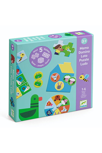 djeco Εκπαιδευτικό παιχνίδι 5 κλασικά παιχνίδια, για αγόρια, κορίτσια ηλικίας...