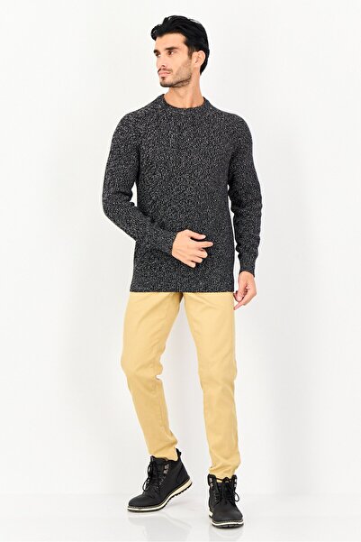 CELIO Men Crew Neck Knitted Sweater, Multicolor