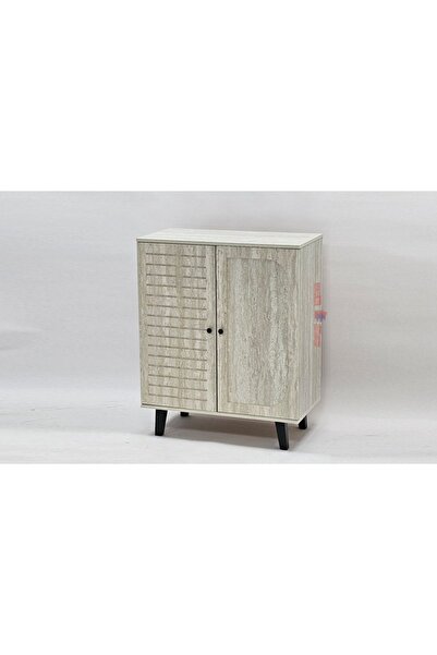 Icon Beige Wooden Shoe Cabinet with Ventilation Openings
