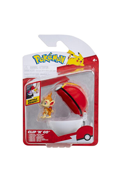 Pokemon - Set of 2 Clip n Go figurines, Chimchar with Repeat Ball W19 children age 3 years +