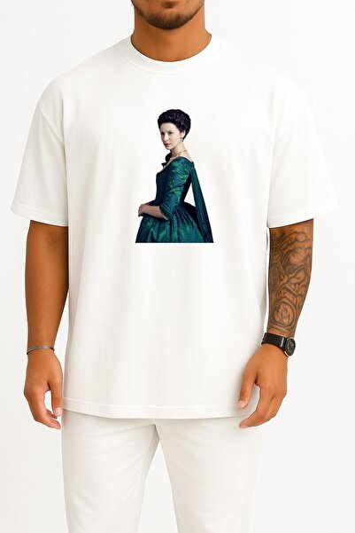 Bahriyeli Collection قصة فضفاضة تي شيرت كايترينا بالفي أوتلاندر ثيرست مطبوع ل...