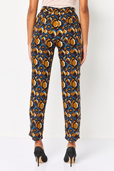 PROMOD Women Regular Fit Allover Print Straight Leg Pants, Multicolor