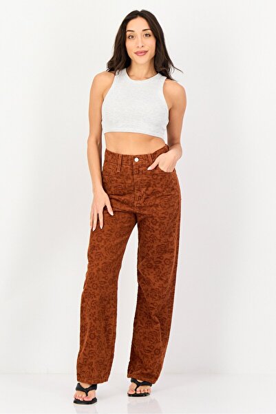 Levi's Women Straight Fit Textured Non Strecthable Jeans, Brown