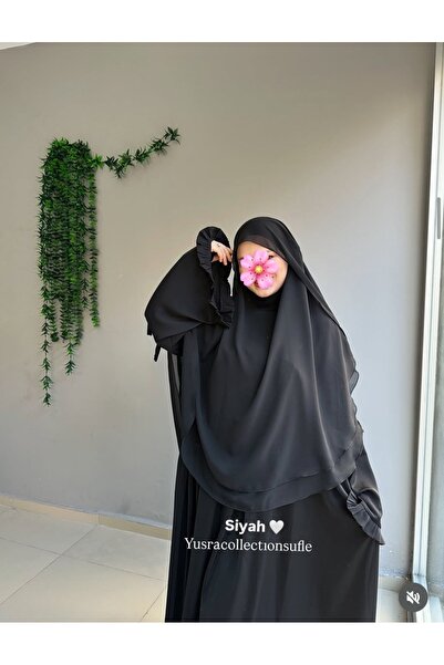 Yüsra Collection طقم فستان رافدا وسوفليه مظلل مكون من قطعتين مقاس 2 بوصة